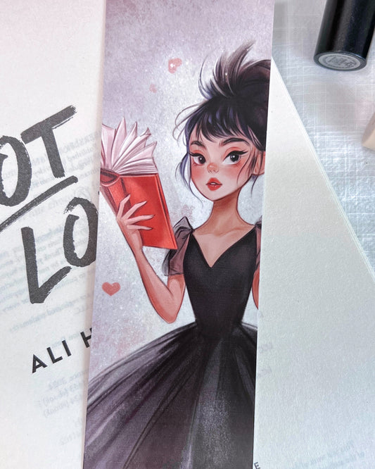 👯♀️"Spins, Splits, & Spicy Plots" Ballerina Book Girl Double-Sided Bookmark📙