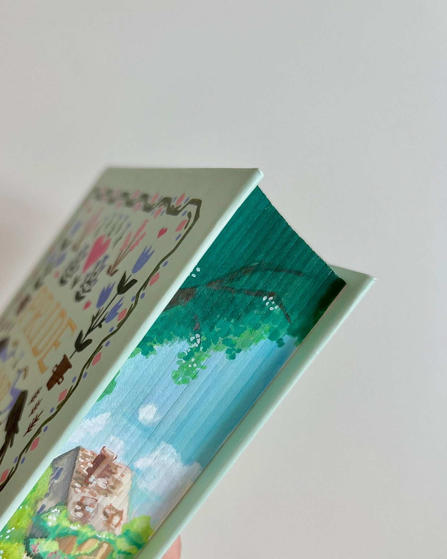 📖 Hand-Painted Edges 'Pride and Prejudice' by Jane Austen – Cottagecore Edition with Love Letters & Roses 🌹✨