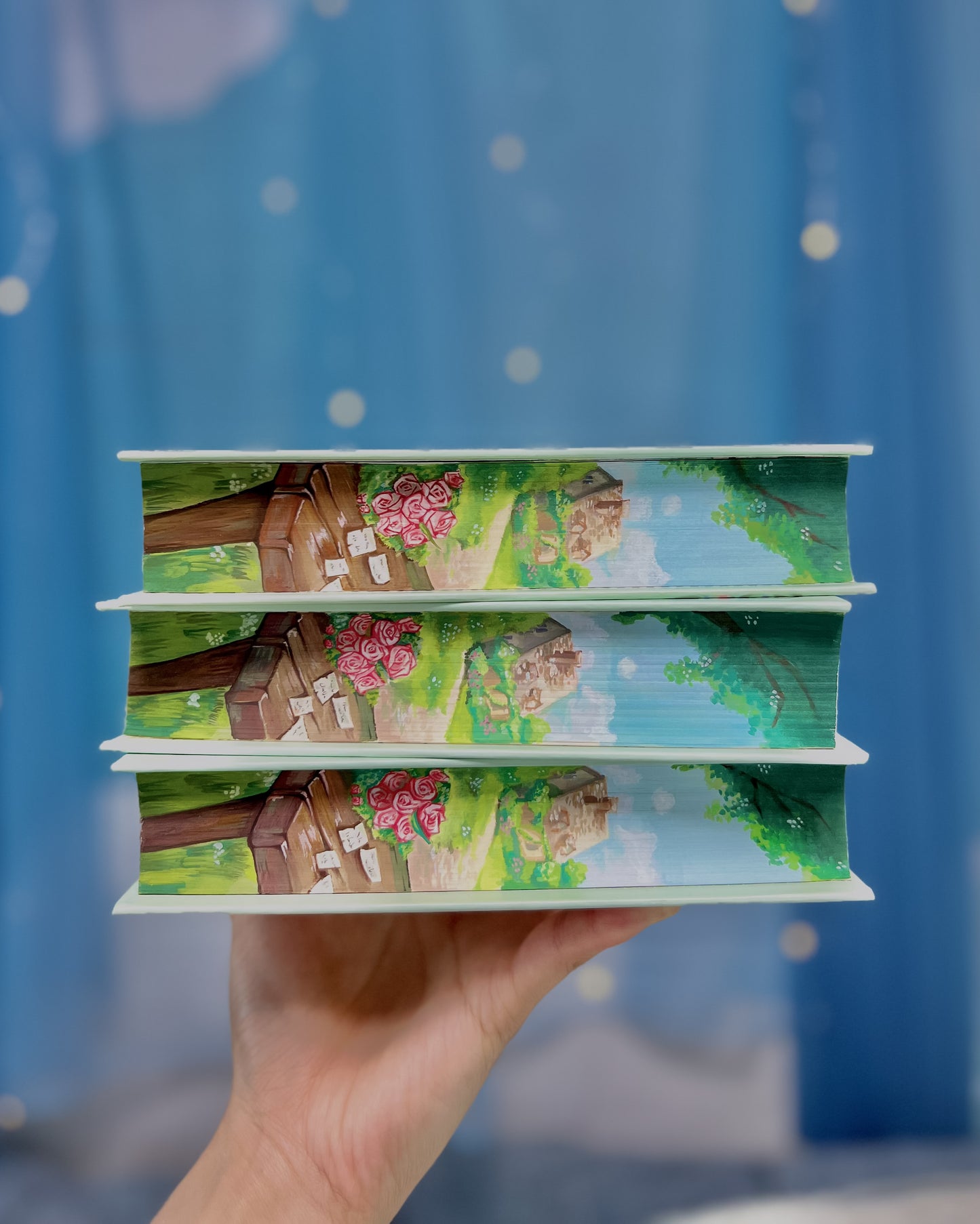 📖 Hand-Painted Edges 'Pride and Prejudice' by Jane Austen – Cottagecore Edition with Love Letters & Roses 🌹✨
