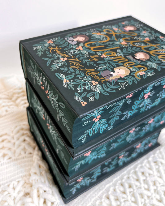 🌿 Hand-Painted Edges ‘Little Women’ by Louisa May Alcott – Romantic Garden Edition 🌸