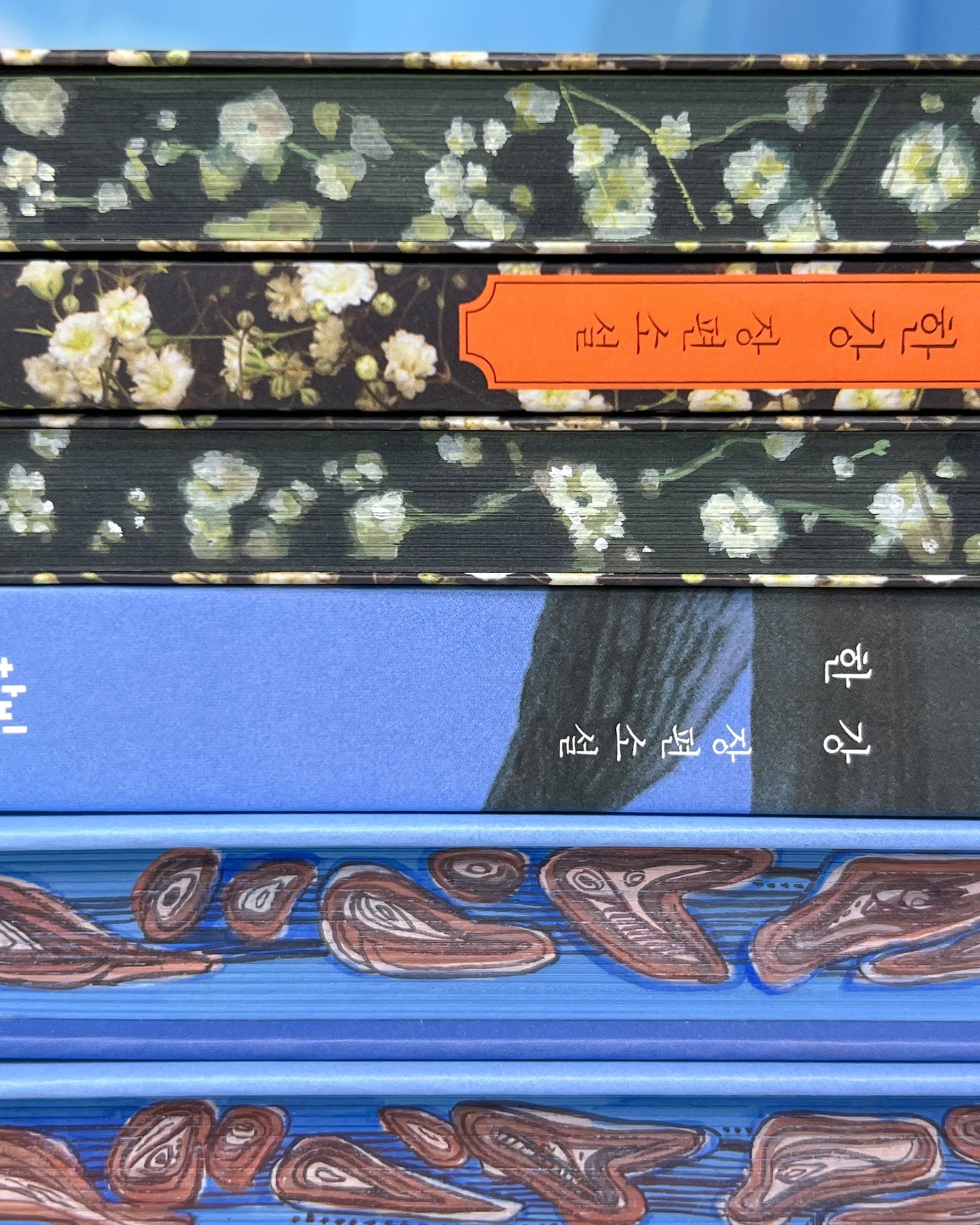 🏅Hand-Painted Edges Han Kang Set ('The Vegetarian' & 'Human Acts') - Quiet Bloom Editions🌿