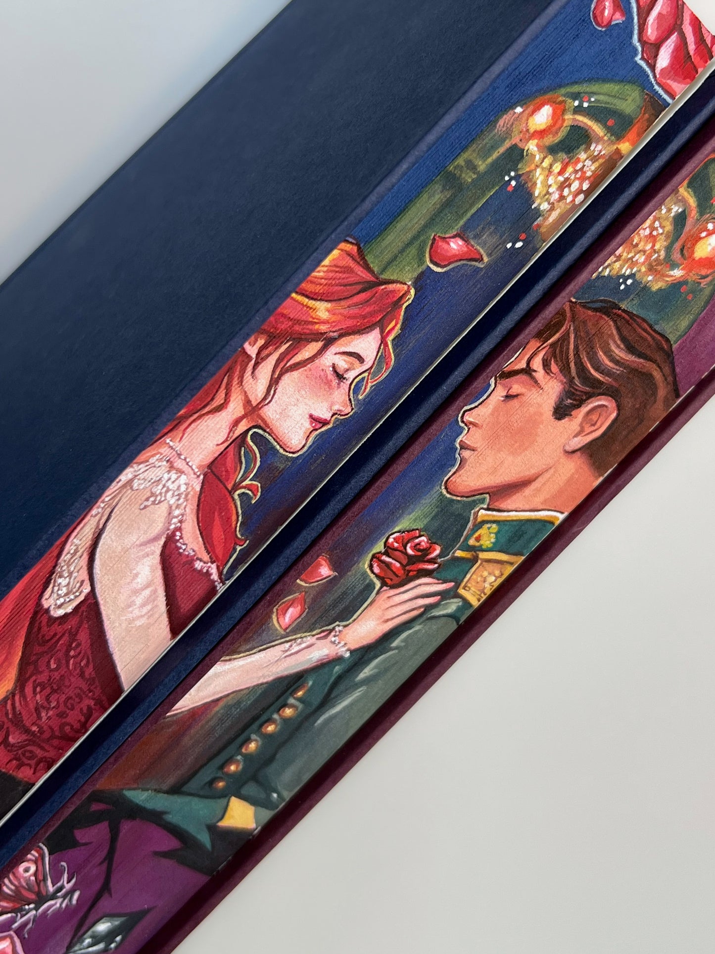 🦋Hand-Painted Edges The Crimson Moth Duology Set ('Heartless Hunter' & 'Rebel Witch' by Kristen Ciccarelli) - Ballroom of Thorns Edition🌹