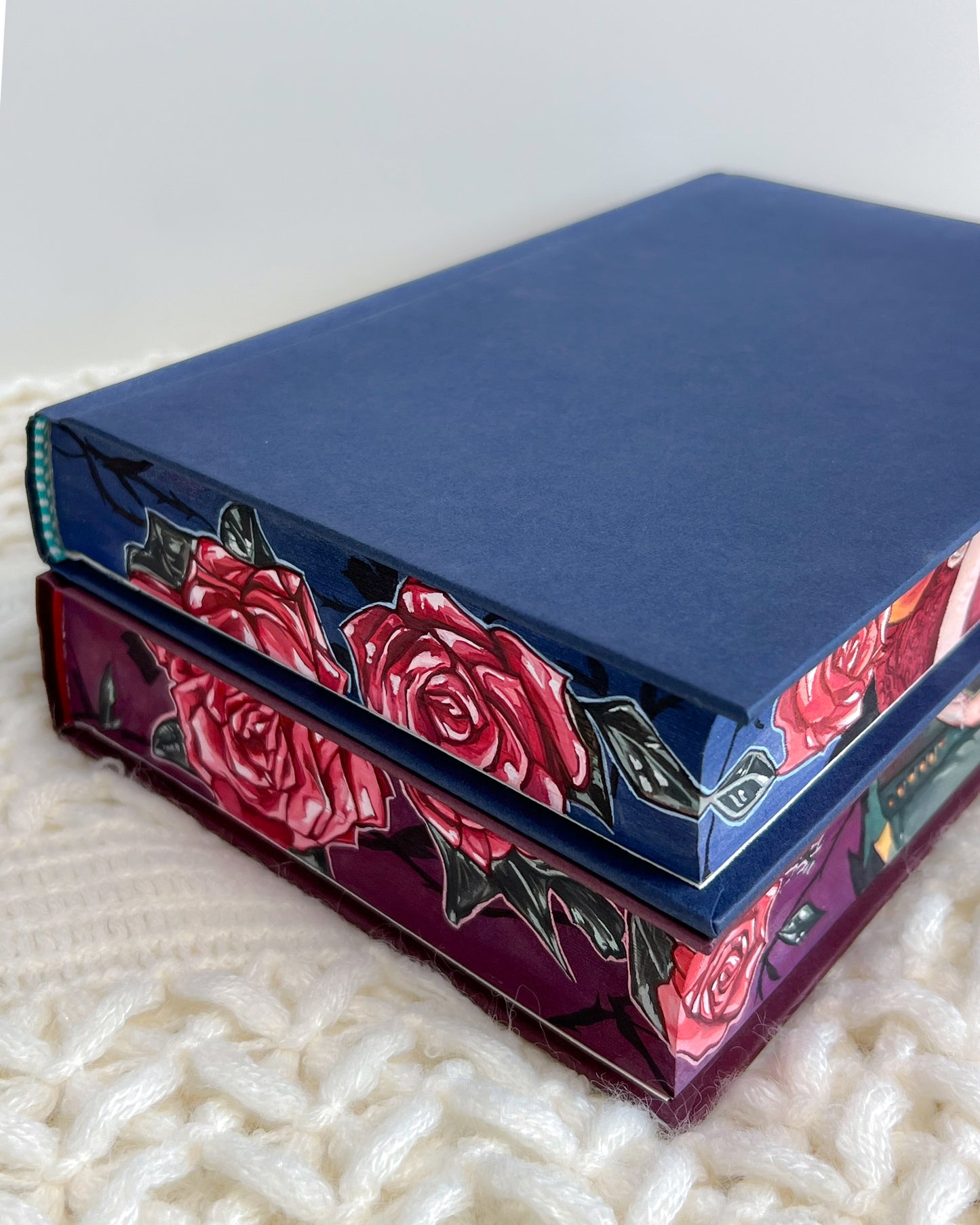 🦋Hand-Painted Edges The Crimson Moth Duology Set ('Heartless Hunter' & 'Rebel Witch' by Kristen Ciccarelli) - Ballroom of Thorns Edition🌹