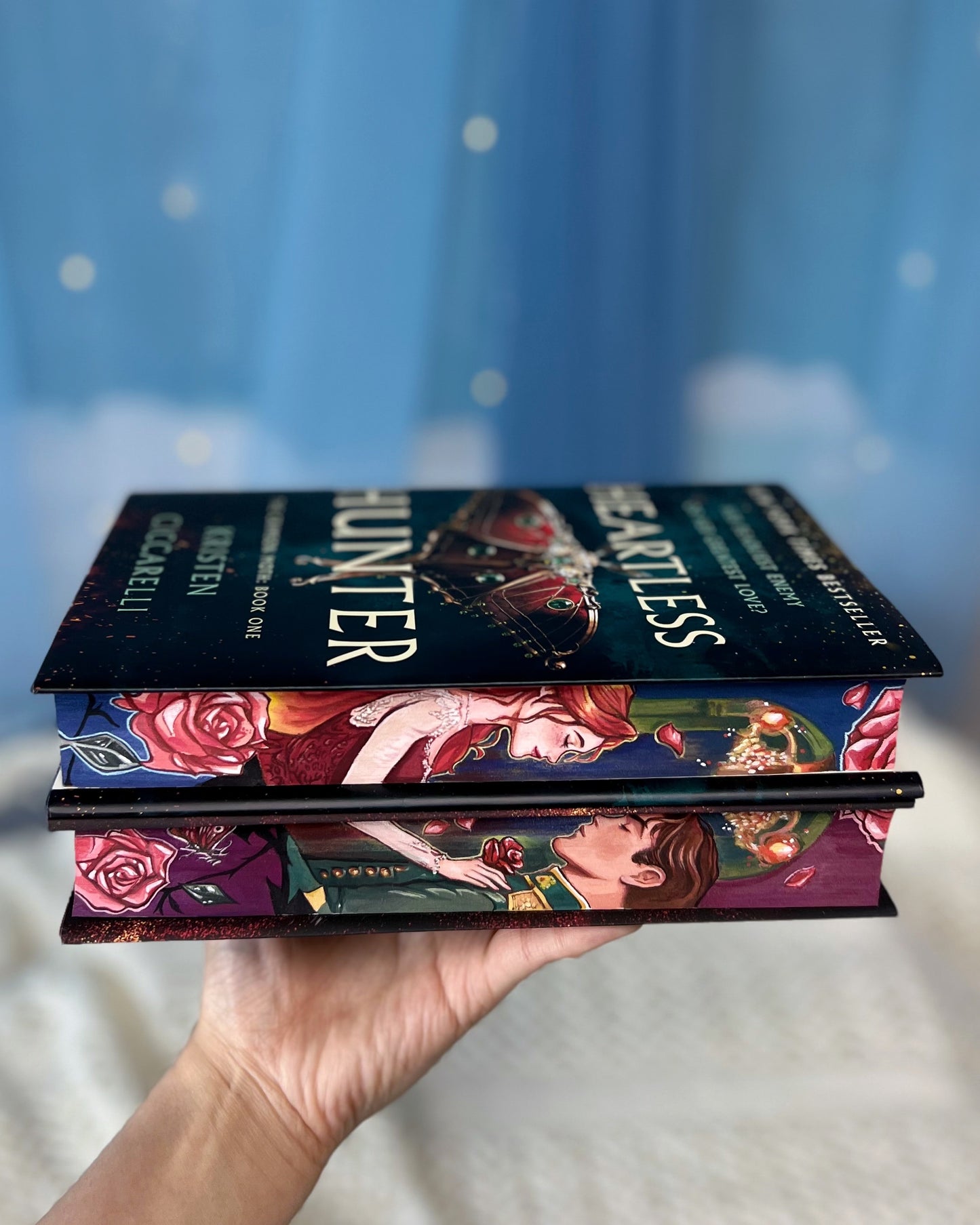 🦋Hand-Painted Edges The Crimson Moth Duology Set ('Heartless Hunter' & 'Rebel Witch' by Kristen Ciccarelli) - Ballroom of Thorns Edition🌹