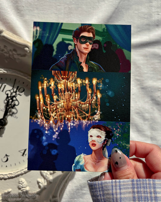 🎭At the Masquerade - Double-Sided Postcard / Mini Art Print