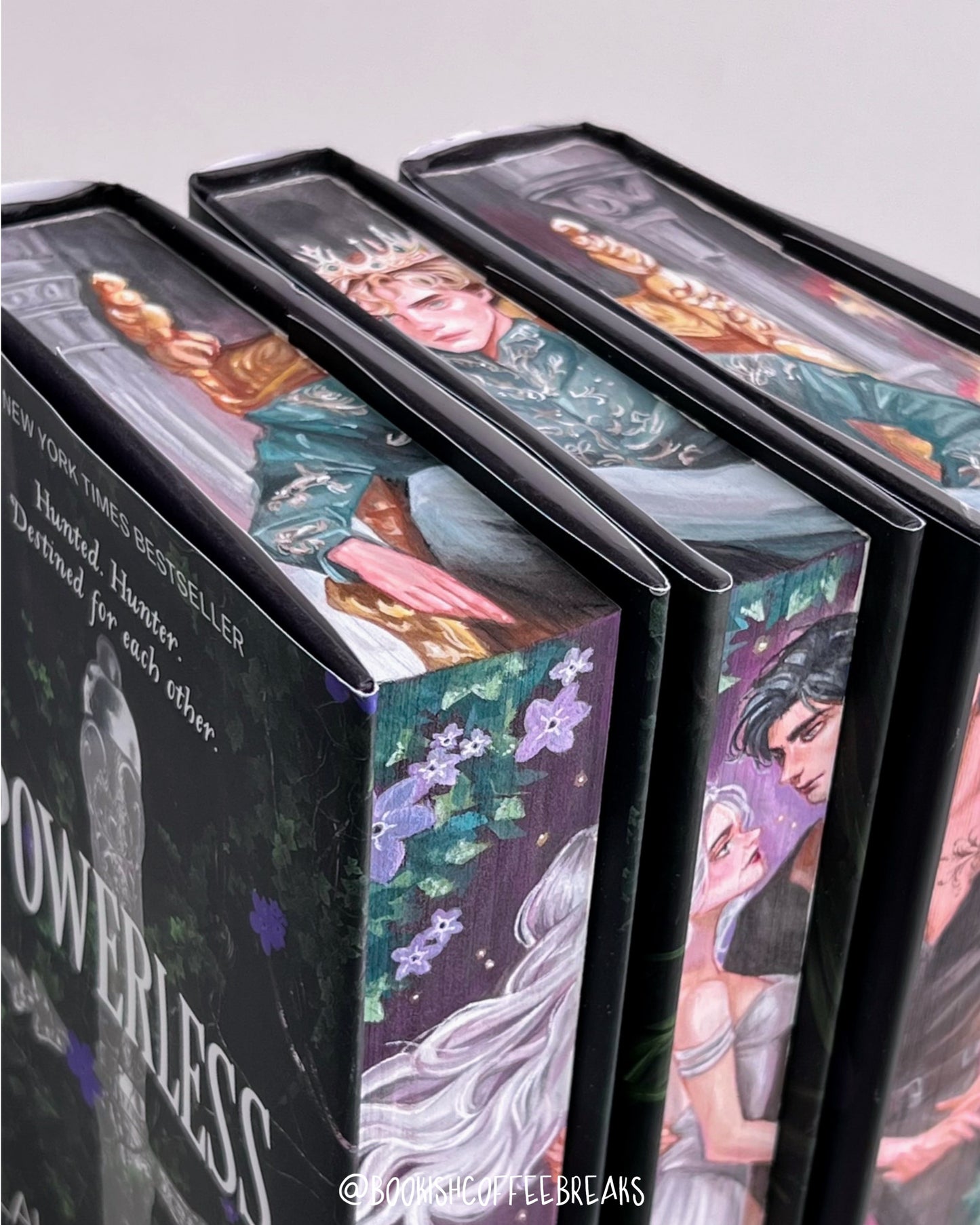 [PREORDER] Hand-Painted Edges Powerless Trilogy by Lauren Roberts - Forget Me Not Edition🪻