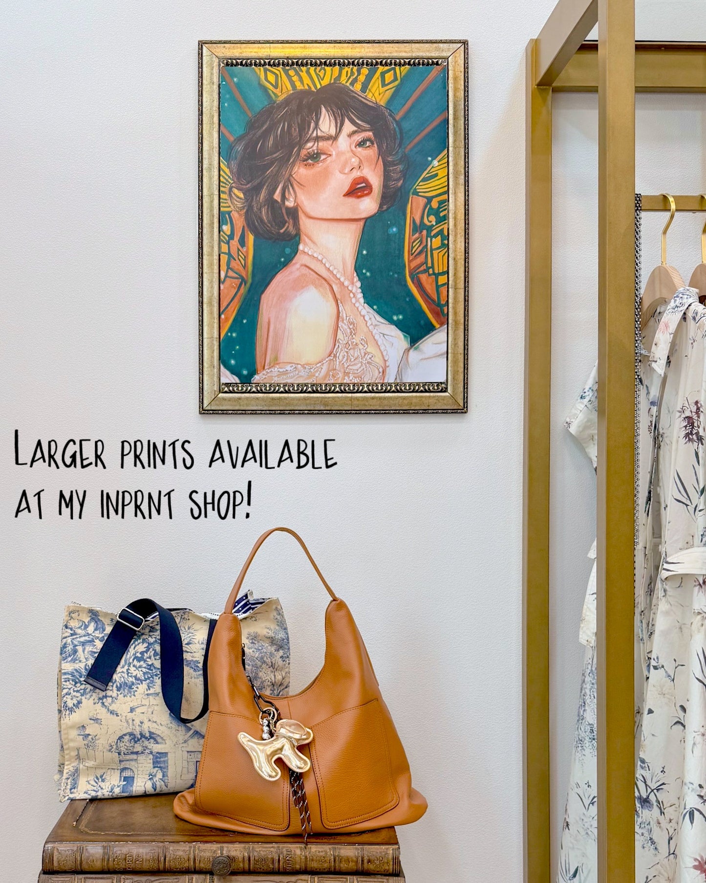 🌟 Golden Girl – Postcard / Mini Art Print