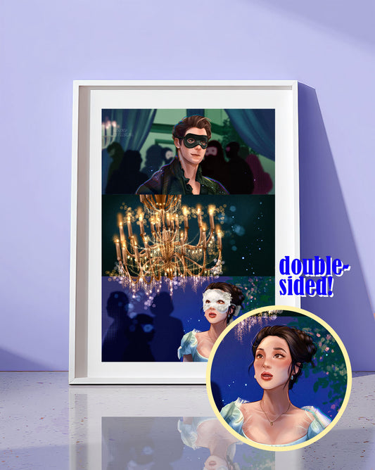🎭At the Masquerade - Double-Sided Postcard / Mini Art Print