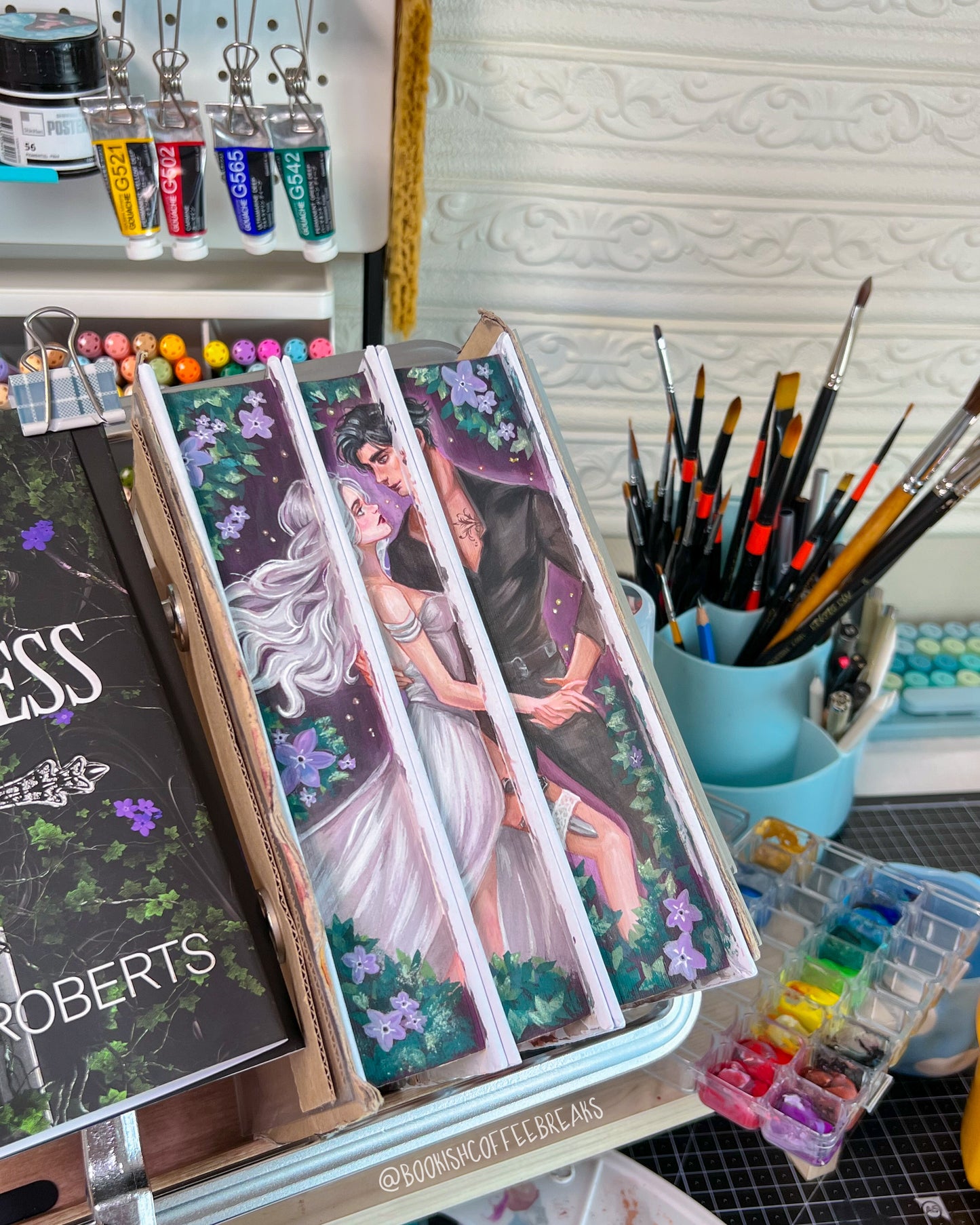 [PREORDER] Hand-Painted Edges Powerless Trilogy by Lauren Roberts - Forget Me Not Edition🪻