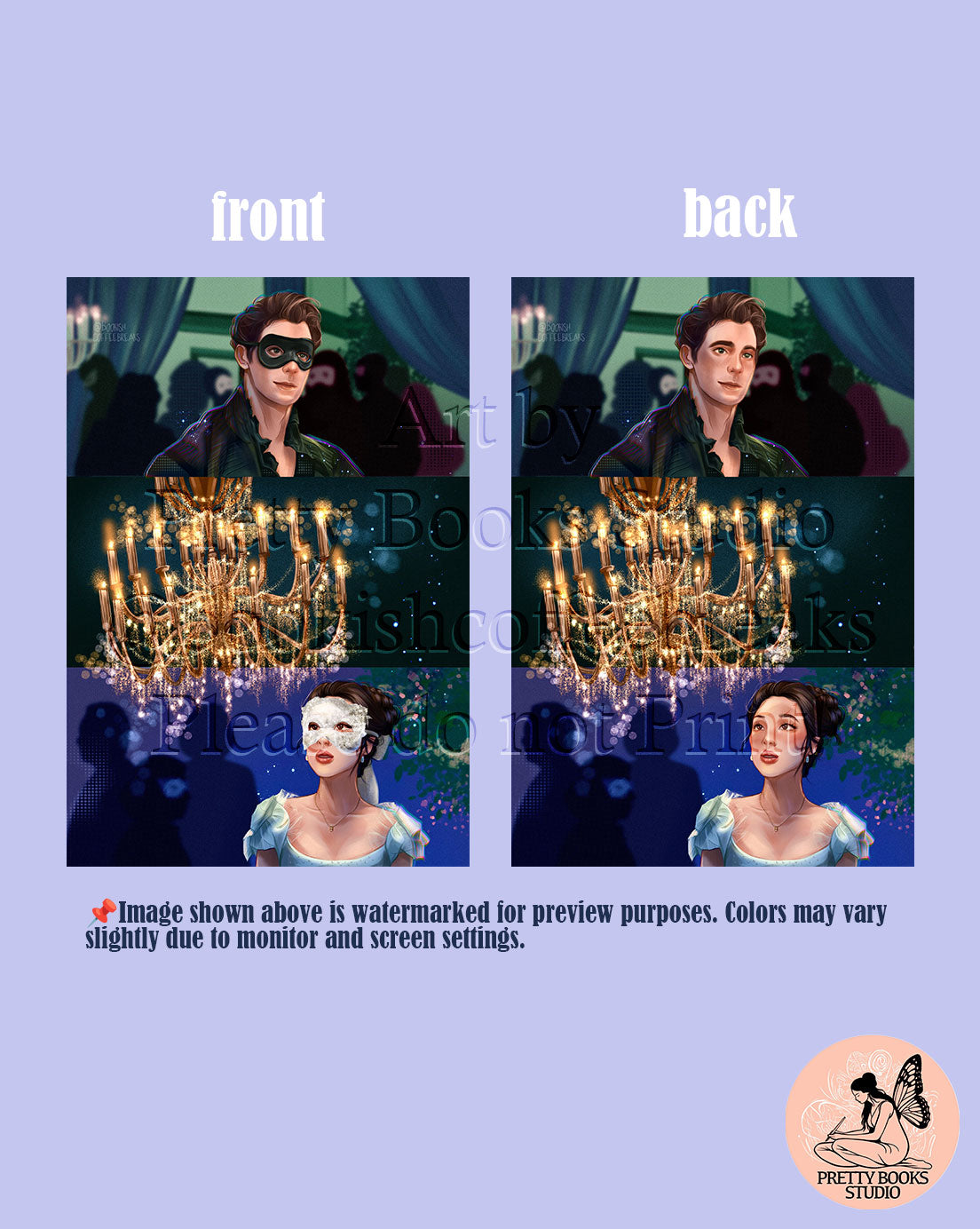 🎭At the Masquerade - Double-Sided Postcard / Mini Art Print