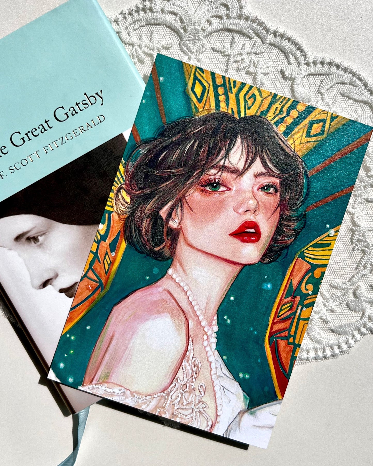 🌟 Golden Girl – Postcard / Mini Art Print