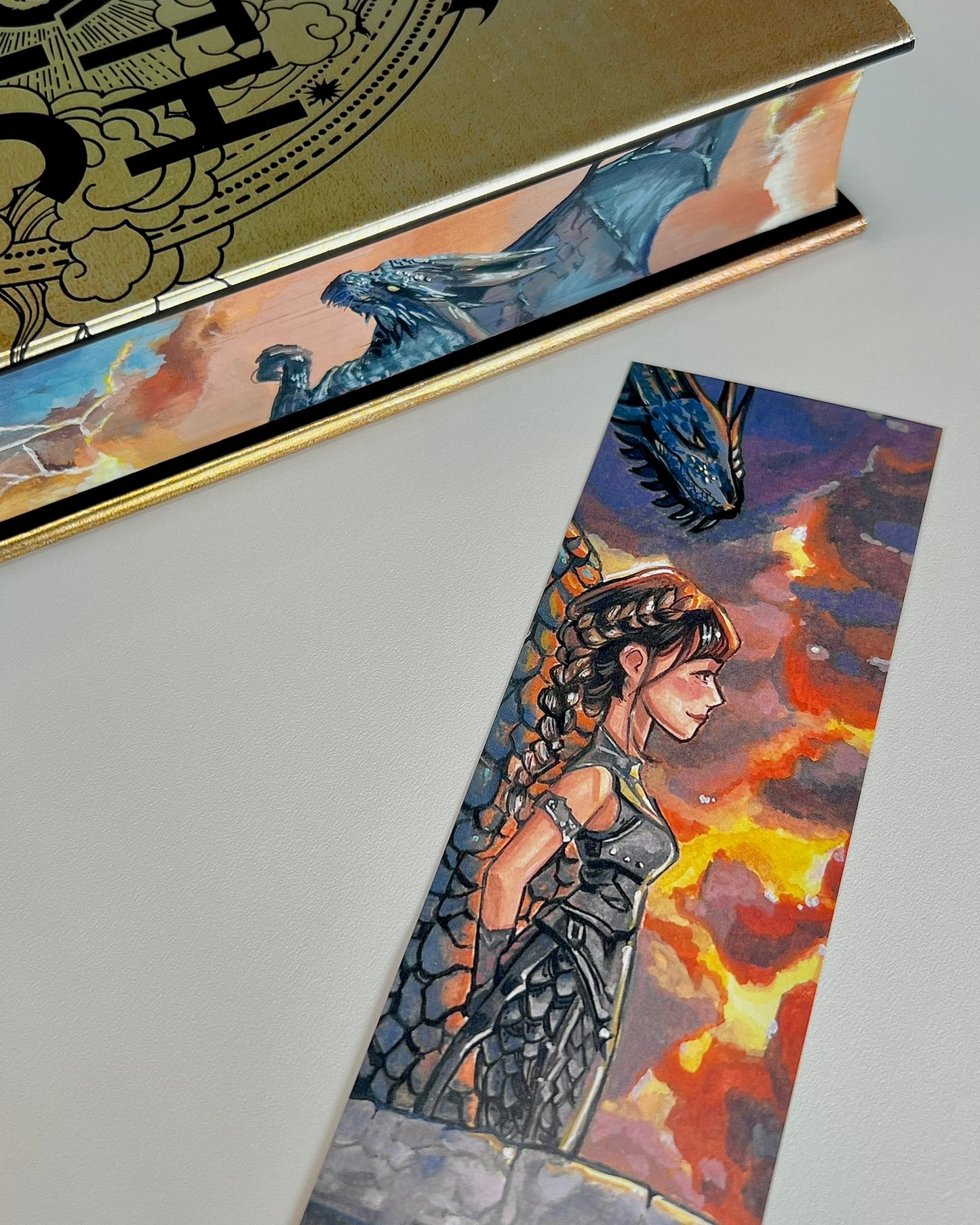 🐉 Hand-Painted Edges ‘Fourth Wing’ by Rebecca Yarros – Majestic Dragon Edition ⚡✨