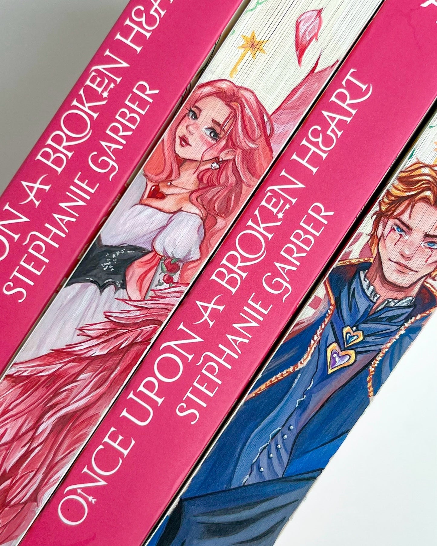 [PREORDER] Hand-Painted Edges 'Once Upon a Broken Heart' by Stephanie Garber - Heartwish & Blood Tears Editions🪽🍎