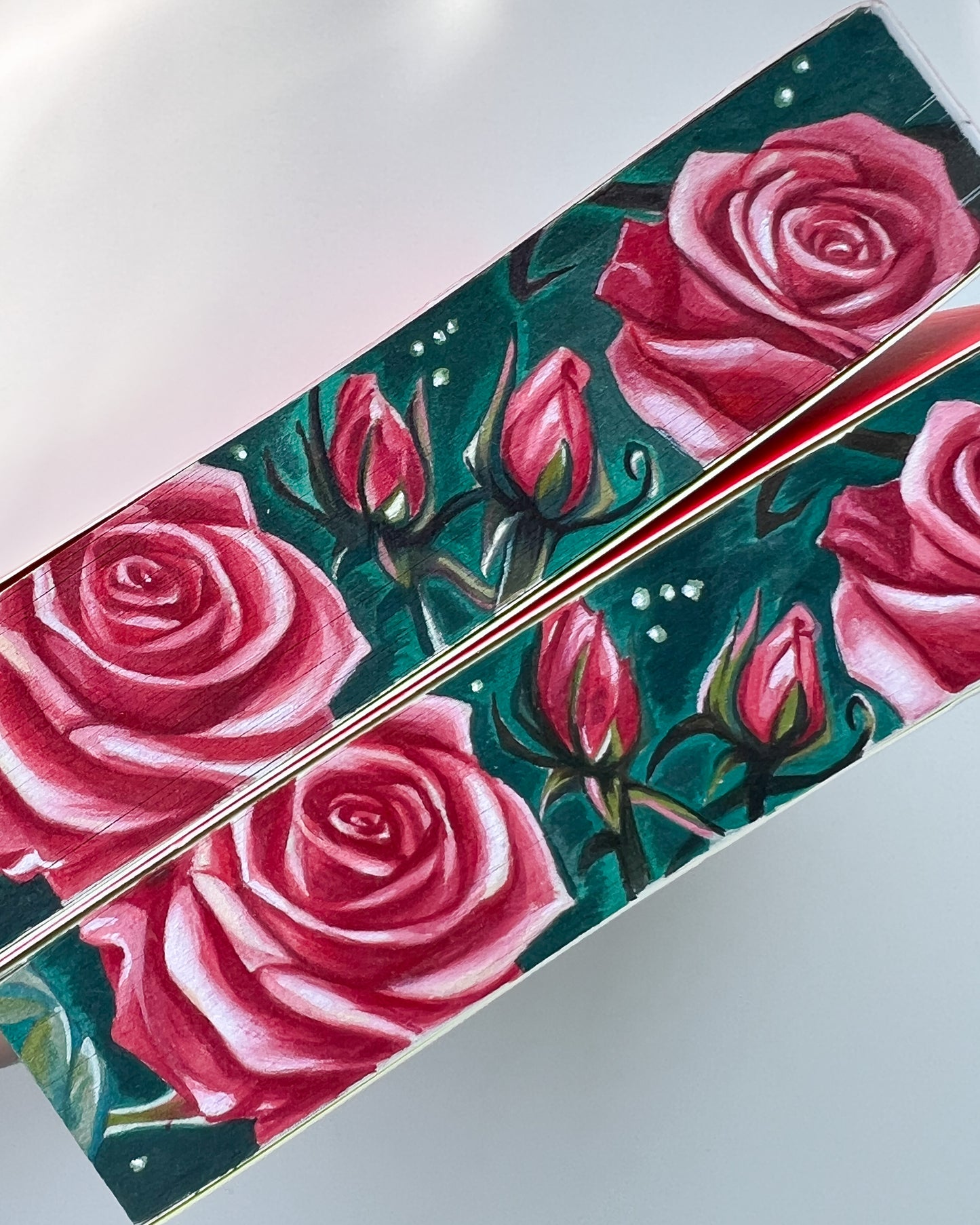 🥀Hand-Painted Edges 'A Court of Thorns and Roses' by Sarah J. Maas - Masked Warrior Edition🦊✨