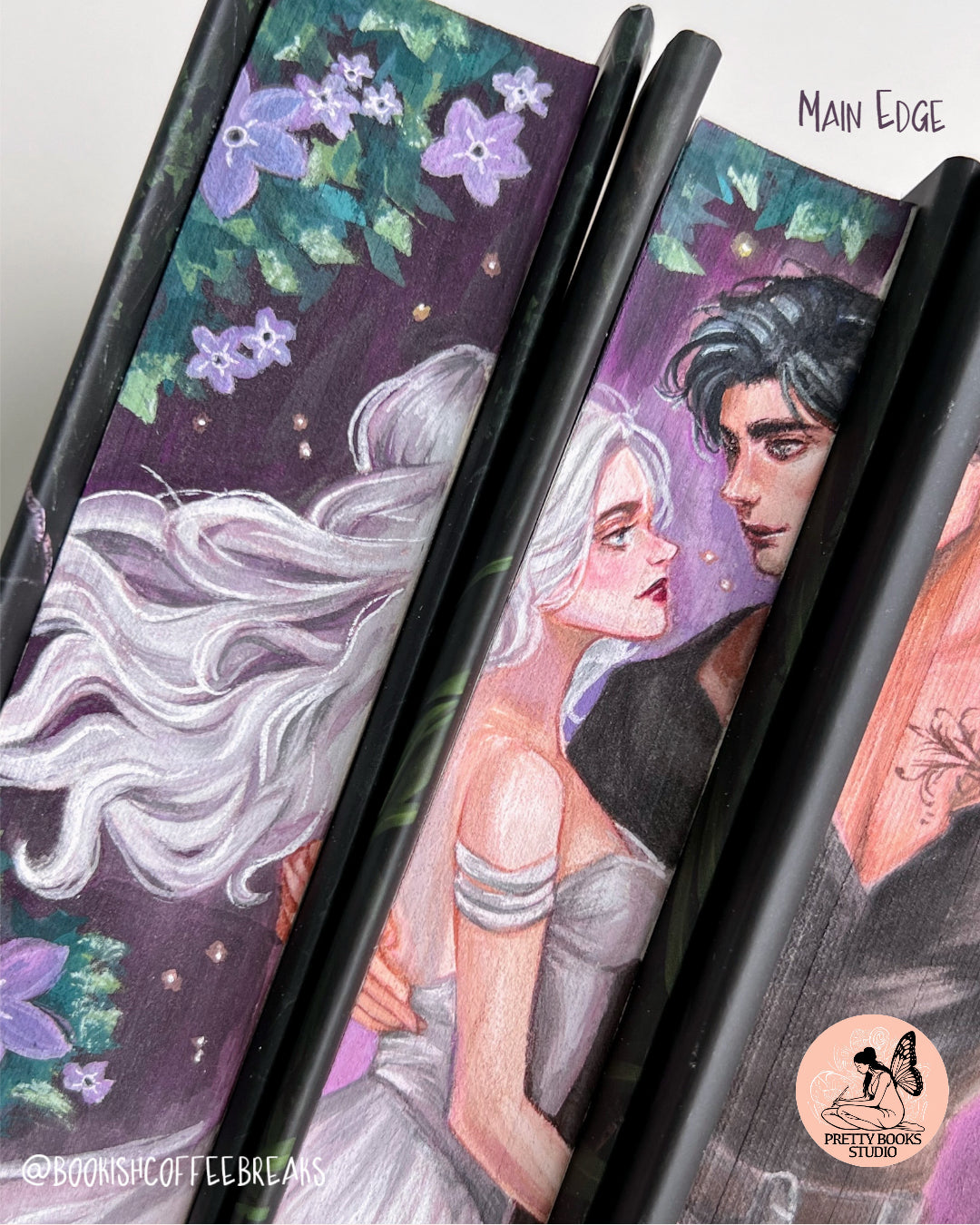 [PREORDER] Hand-Painted Edges Powerless Trilogy by Lauren Roberts - Forget Me Not Edition🪻