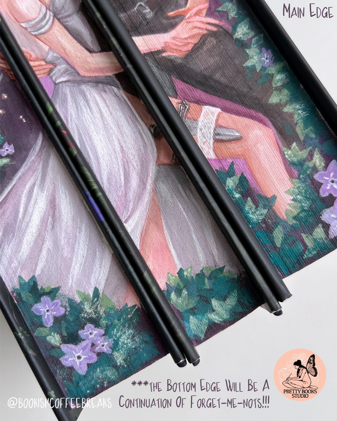 [PREORDER] Hand-Painted Edges Powerless Trilogy by Lauren Roberts - Forget Me Not Edition🪻