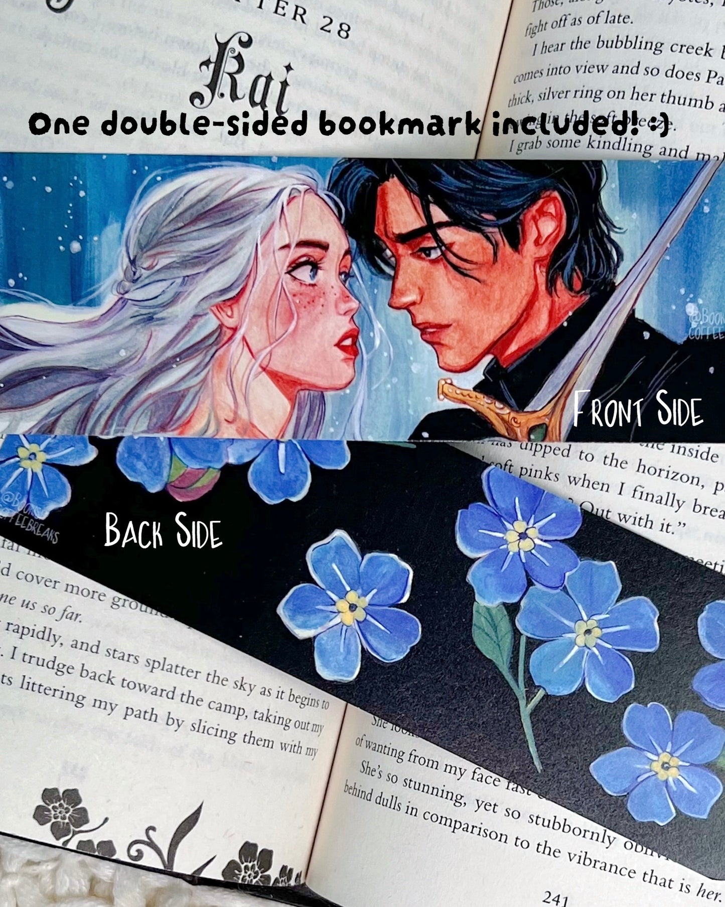 [PREORDER] Hand-Painted Edges Powerless Trilogy by Lauren Roberts - Forget Me Not Edition🪻