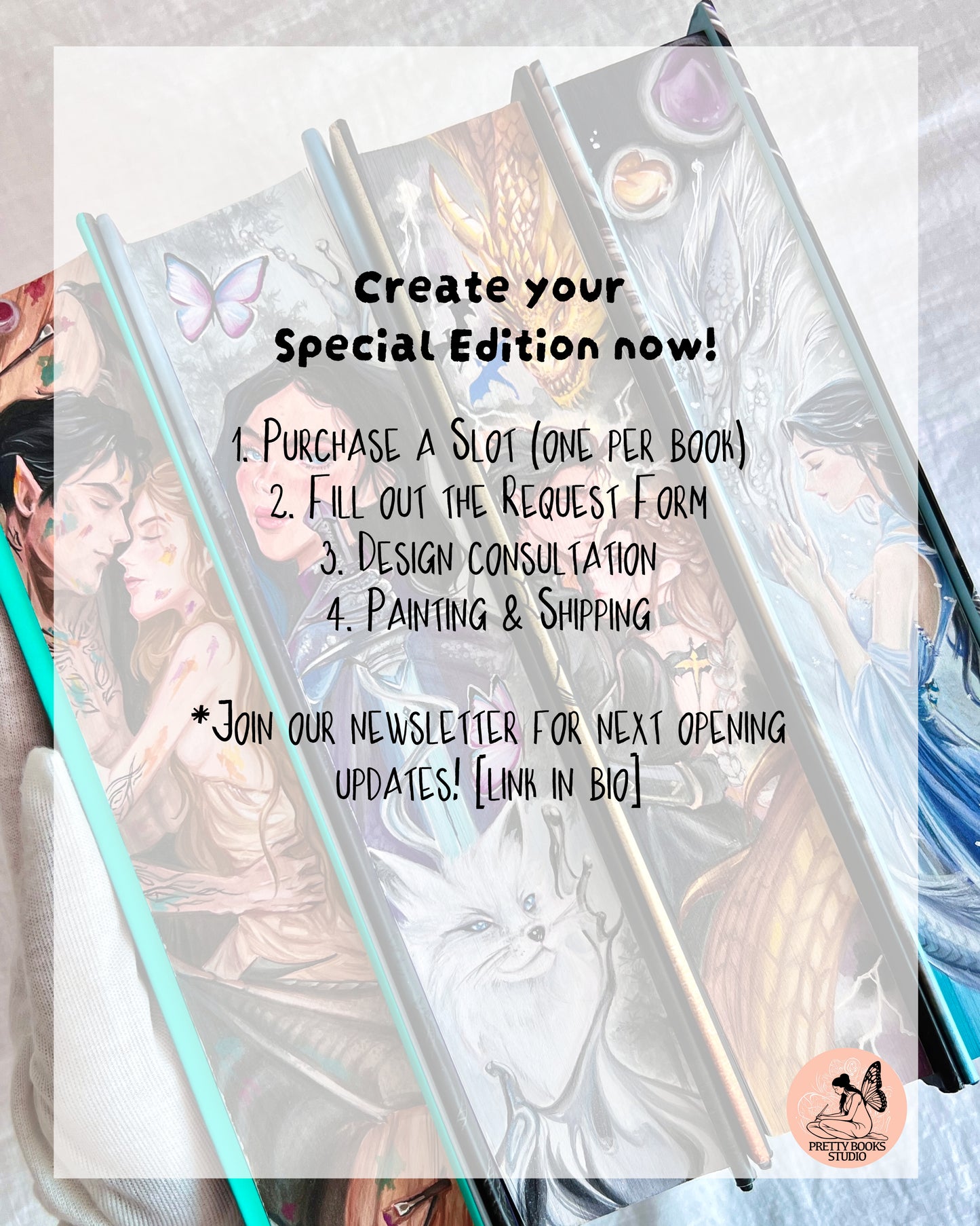 [2026] Fore-Edge Painting Commission - Custom Hand-Painted Book | Please READ DESCRIPTION🎀🖌️